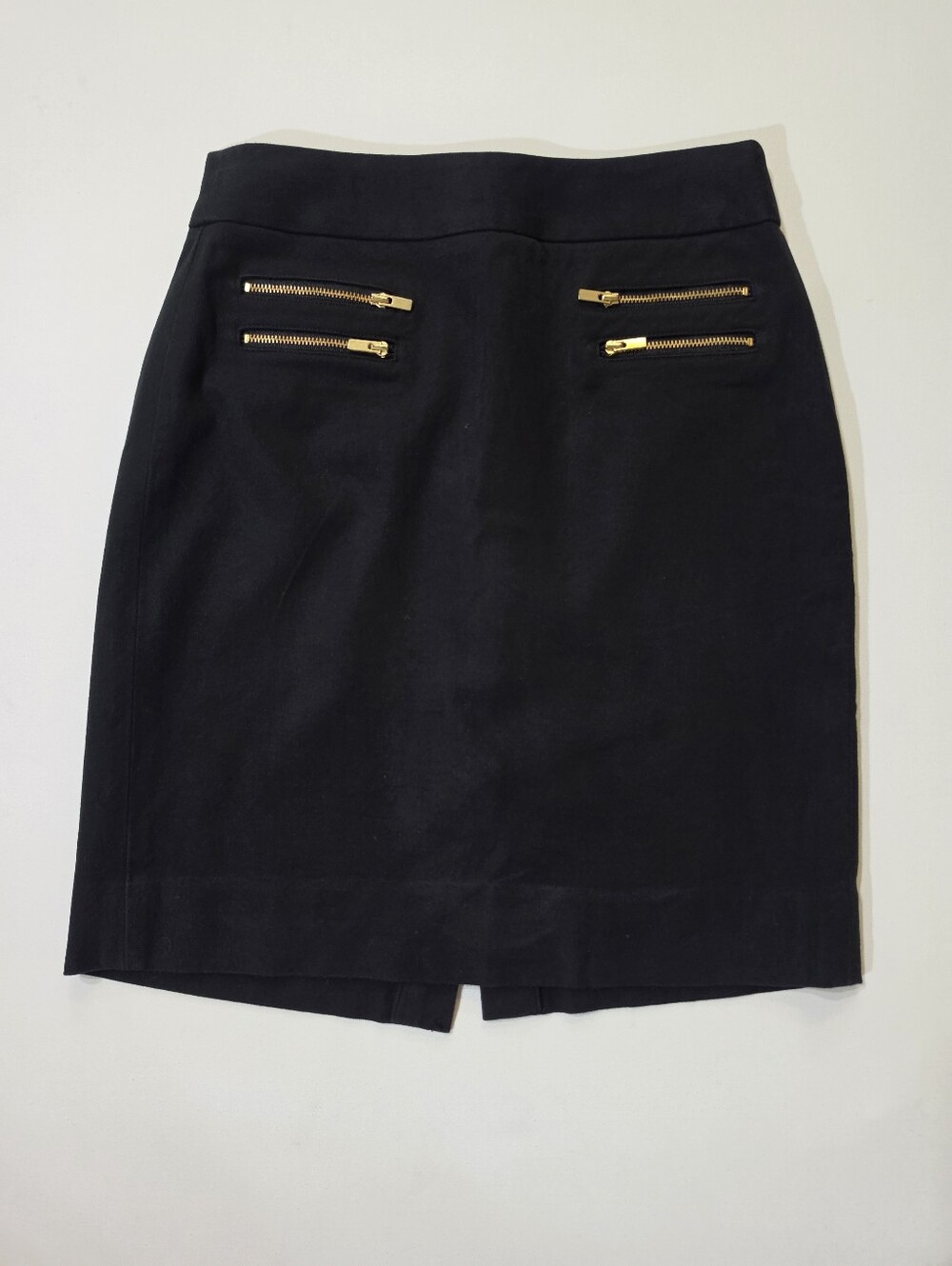 Banana Republic Pencil Skirt Womens Size 00P Black Zippered Pocket Career Wear